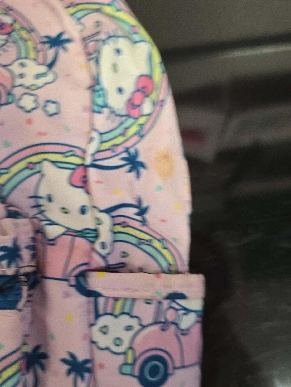 Hello Kitty Rainbow Car Pink Backpack Sanrio Bioworld